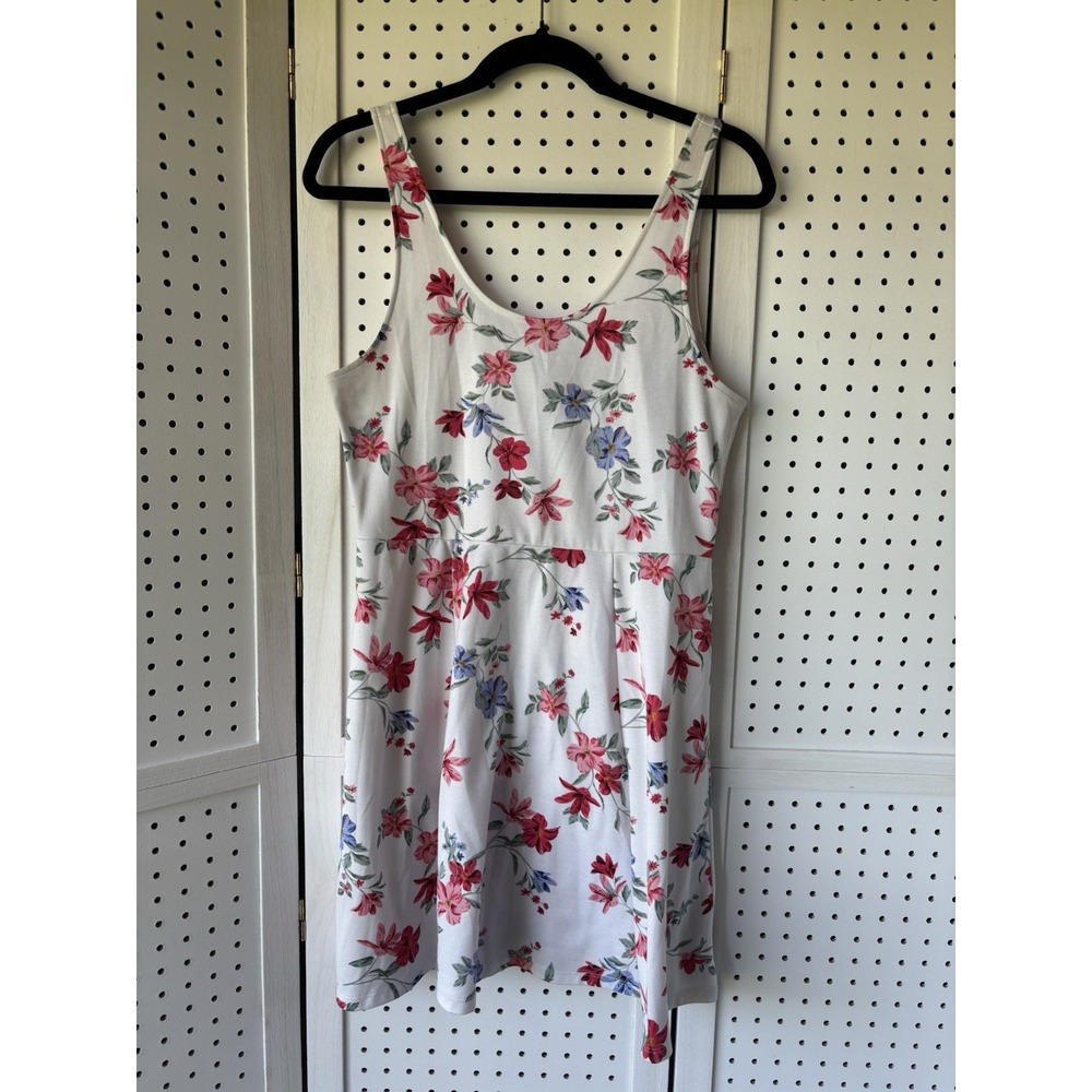 Divided Mini White Pink Floral Dress Skater Pleated‎ Spring Summer Women's 12